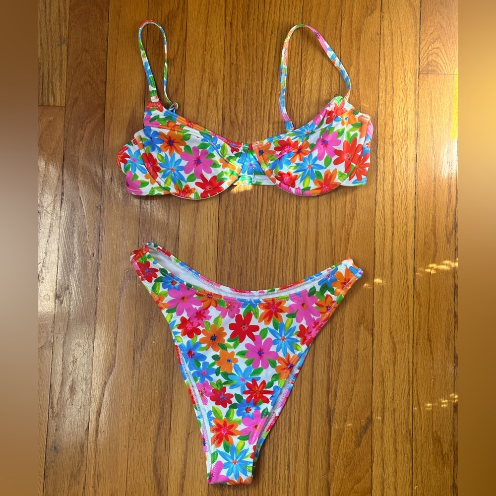 Pac Sun LA Hearts Floral Adele Bikini Set